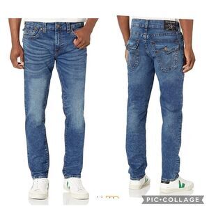 True Religion Rocco Relaxed Skinny Flap Snap Pocket 38W